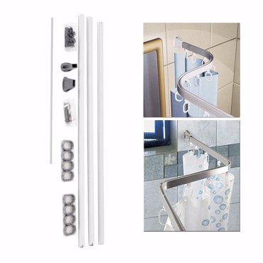 Εύκαμπτος Βραχίονας Αλουμινίου για Κουρτίνες Μπάνιου Ασημί Ματ