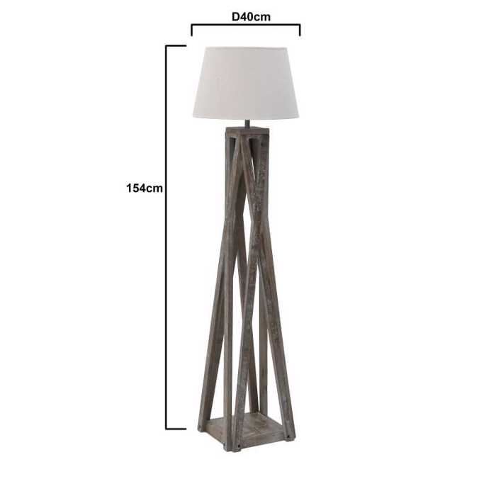 Inart Epidapedio Fotistiko Xulino Antike Kafe/Ekrou D40X154 E27 3-15-716-0232