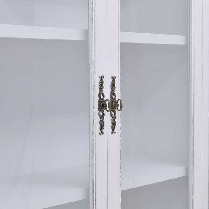 Inart Βιτρίνα Ξύλινη Λευκή Natural 88X30X190EK 3-50-482-0129 Inart Bitrina Xulini Lefki Natural 88X30X190EK 3-50-482-0129
