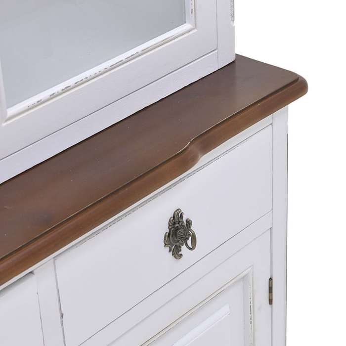 Inart Βιτρίνα Ξύλινη Λευκή Natural 88X30X190EK 3-50-482-0129 Inart Bitrina Xulini Lefki Natural 88X30X190EK 3-50-482-0129