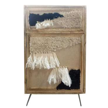 INART ΚΟΜΟΔΙΝΟ ΞΥΛΙΝΟ NATURAL/MΑΥΡΟ 37Χ28X66 3-50-686-0003