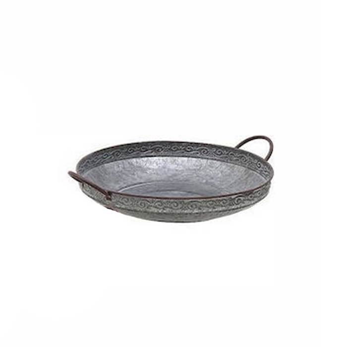 Inart Diakosmitikos Diskos Metallikos Ggri Skouria F40x7cm (Megthos: Large)