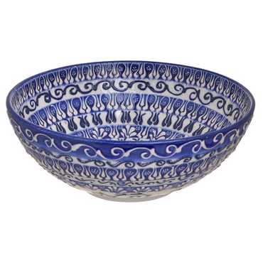 Inart Μπολ Κεραμικό Λευκό/Μπλε Διάφορα Σχέδια Δ20 3-70-738-0011