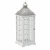 Inart Fanari Xulino Metalliko Lefko 31x31x87cm (Megthos: Large)