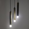 Inart Fotistiko Orofis 3foto Metalliko Mavro/Xruso E27 25X25X85 6-10-584-0049