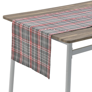 Inart Τραβέρσα Υφασμάτινη Καρό 40Χ180 6-40-121-0071