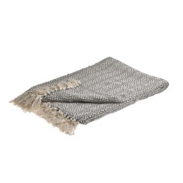 Click Ριχτάρι με Κρόσσια Βαμβακερό Μπεζ/Μαύρο 180X260 6-40-550-0023