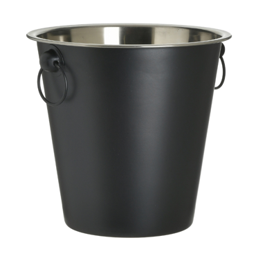 Click Σαμπανιέρα Μεταλλική Ασημί/Μαύρη Φ22x21cm 6-60-560-0185