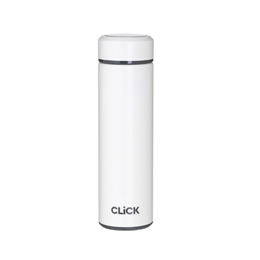 Click Θερμός Μεταλλικός Λευκός 450ml Φ7x23cm 6-60-624-0003