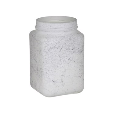 Inart Δοχείο Αποθήκευσης Γυάλινο Λευκό Μαύρο 1.5Lt Φ11Χ17εκ 6-60-805-0098