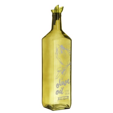 Inart Δοχείο Λαδιού Ξιδιού Γυάλινο Πράσινο 1Lt 6-60-805-0106