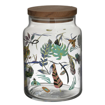 CLICK ΔΟΧΕΙΟ ΑΠΟΘΗΚΕΥΣΗΣ ΓΥΑΛΙΝΟ/ΞΥΛΙΝΟ ΠΟΛΥΧΡΩΜΟ 890ml Φ10Χ14 6-60-961-0088