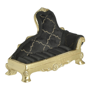 Click Μπιζουτιέρα Resin Μαύρη/Χρυσή 17x5x15cm 6-70-151-0261