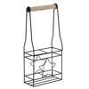 Inart Boukalothiki 2Theseon Metalliki/Xulini Mavri/Natural 17X9X39 6-70-299-0003
