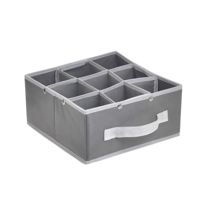Inart Kouti Apothikefsis me 9 Xorismata/Kalumma ufasm. Ggri 27X27X13 6-70-373-0010