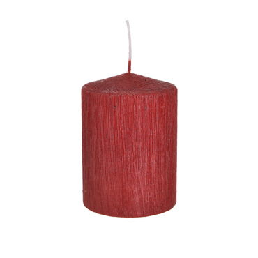Inart Κερί Παραφίνης Κοκκίνο Δ7Χ10 6-80-474-0013