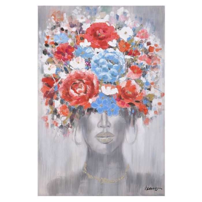 Inart Pinakas Kambas Gynaikeia Figura/Louloudia 80X4X120 3-90-859-0156