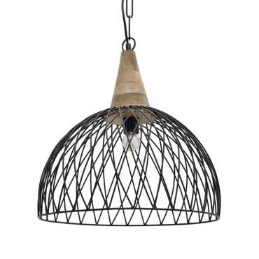 Inart Φωτιστικό Οροφής Μεταλλικό Mayρο Φ36Χ25 3-10-189-0035