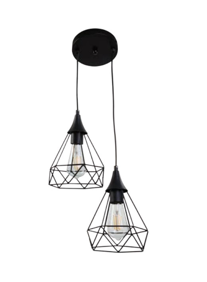 INLIGHT DIFOTO FOTISTIKO OROFIS METALLIKO PLEGA MAuRO SE ROZETA E27 4024-2-BL