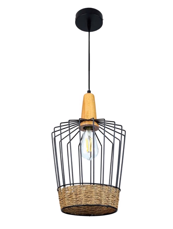 INLIGHT FOTISTIKO OROFIS VINTAGE APO METALLO KAI SXOINI E27 F17x30cm 4025B