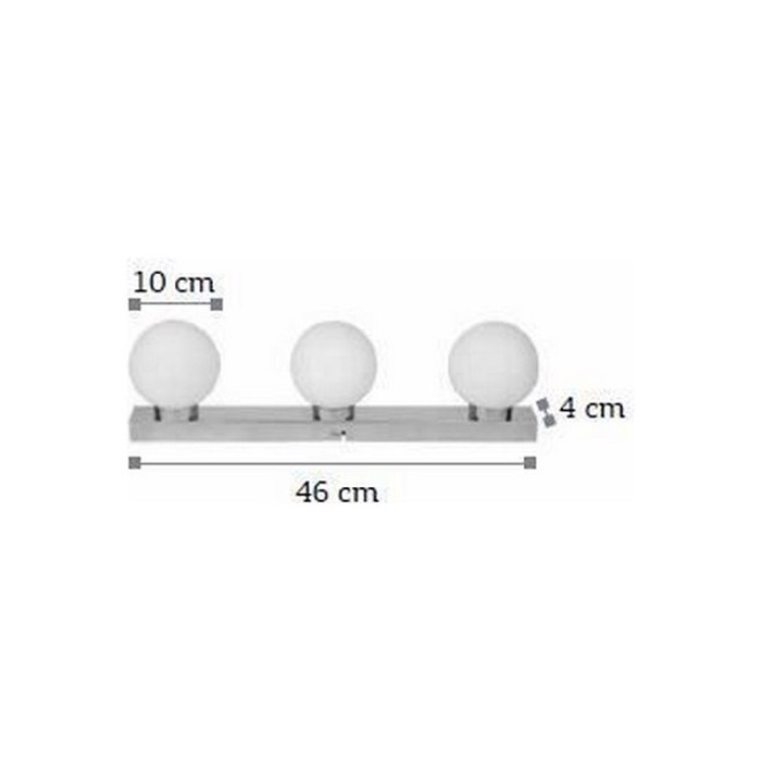 INLIGHT 3FOTO EPITOIXIO FOTISTIKO MPANIOu XROMIO/LEuKI OPALINA G9 46cm 43420-3F