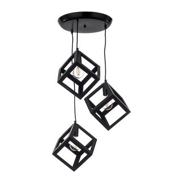 INLIGHT TRIFOTO FOTISTIKO OROFIS KuBOS METALLIKO MAuRO ROZETA E27 4400-3