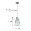 Inlight Fotistiko Orofis Kremasto Ratan E27 F23X36cm 4529