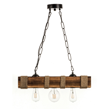 INLIGHT ΤΡΙΦΩΤΟ ΦΩΤΙΣΤΙΚΟ ΟΡΟΦΗΣ ΞΥΛΙΝΟ/ΣΧΟΙΝΙ ΦΥΣΙΚΟ E27 5318-3