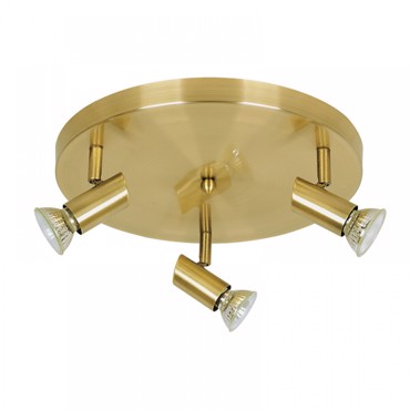 INLIGHT ΤΡΙΦΩΤΟ ΣΠΟΤ ΜΕΤΑΛΛΙΚΟ ΟΞΥΝΤΕ GU10 Φ25x7cm 9075-3