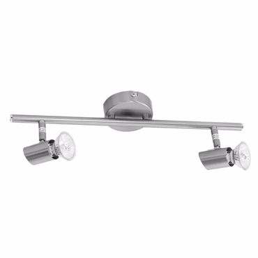 INLIGHT ΔΙΦΩΤΟ ΣΠΟΤ ΣΕ ΡΑΓΑ ΜΕΤΑΛΛΙΚΟ GU10 ΝΙΚΕΛ ΜΑΤ 40x8x15cm 9076-2