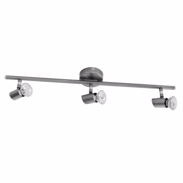 INLIGHT ΤΡΙΦΩΤΟ ΣΠΟΤ ΣΕ ΡΑΓΑ ΜΕΤΑΛΛΙΚΟ GU10 ΝΙΚΕΛ ΜΑΤ 60x8x15cm 9076-3