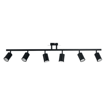 INLIGHT ΕΞΑΦΩΤΟ ΣΠΟΤ ΡΑΓΑ ΜΕΤΑΛΛΙΚΟ ΜΑΥΡΟ GU10 110x22cm 9081-6