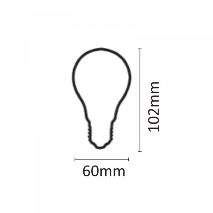 INLIGHT E27 LED Filament A60 10W 1200Lm 4000K Fusiko Lefko 7.27.10.22.2
