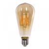 INLIGHT E27 LED Filament Amber Dimmable ST64 8W 650Lm 2200K/Thermo 7.27.08.24.1