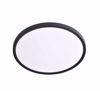 Inlight Plafoniera orofis LED 40W 3CCT (by switch on base) se mavri apoxrosi F50x2.5cm (42036-B-Black)
