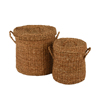 InTheBox - Maison SEAGRASS Set ton 2 Kalathi me Kapaki Seagrass Fusiko F44x45cm 015347