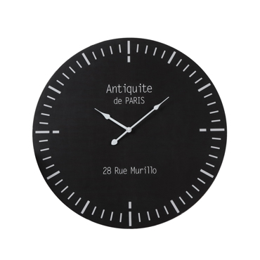 InTheBox - Maison ZEIT Ρολόι Τοίχου MDF Μαύρο Φ60x4.5cm 017894