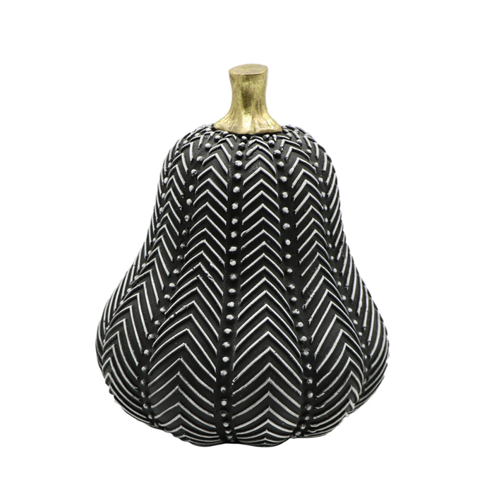 InTheBox - Maison PUMKIN DECO Kolokutha Resin Mavri/Lefki F14x16.5cm 017989