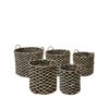 InTheBox - Maison ROMBUS Set ton 5 Kalathi Seagrass/Siderenio Fusiko/Mavro F43x39cm 019029