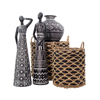 InTheBox - Maison ROMBUS Set ton 5 Kalathi Seagrass/Siderenio Fusiko/Mavro F43x39cm 019029