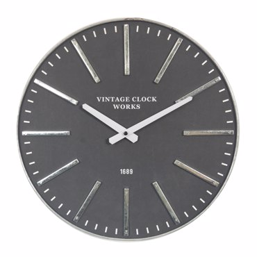 InTheBox - Maison FLEK Ρολόι Τοίχου MDF Μαύρο/Λευκό Φ40x4.5cm 020598