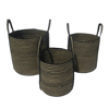 InTheBox - Maison YIRMI Set ton 3 Kalathi apo Gouta Fusiko/Mavro F40x40cm 022016