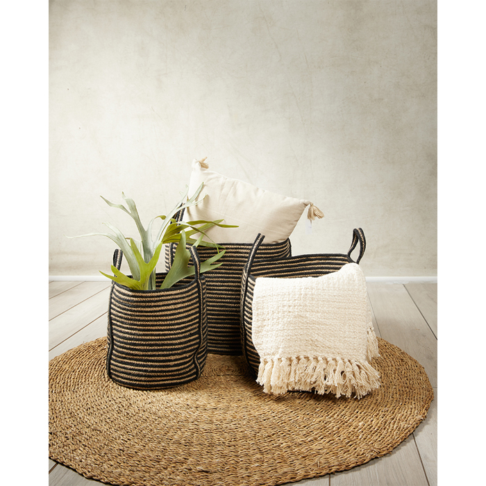 InTheBox - Maison YIRMI Set ton 3 Kalathi apo Gouta Fusiko/Mavro F40x40cm 022016