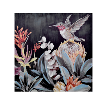 InTheBox - Maison PAMAI 2 Πίνακας Καμβάς με Πολύχρωμο Ξύλο 80x80x3cm 022857