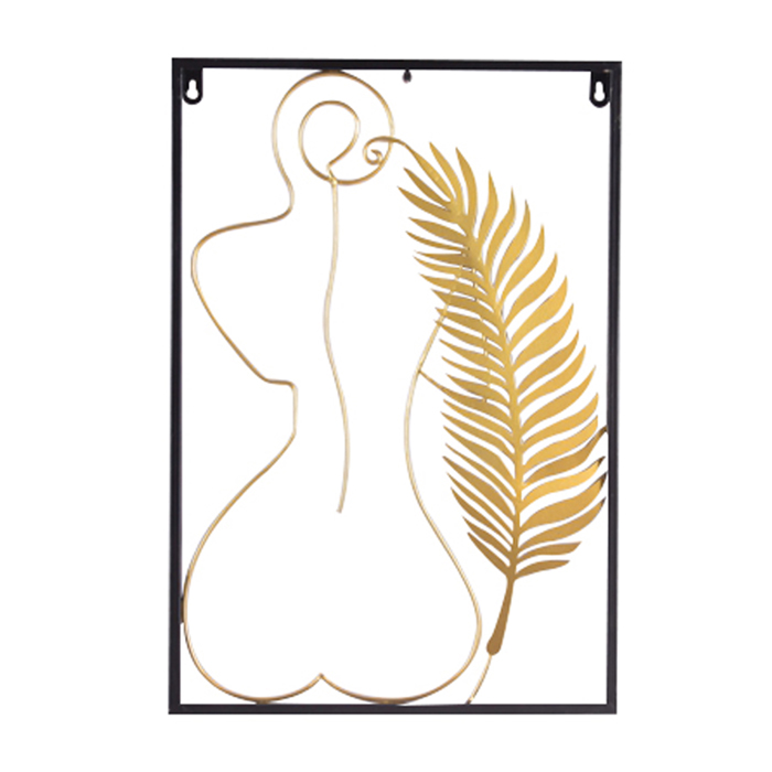 InTheBox - Maison FEAT 1 DECO Diakosmitiko Toixou Metalliko Xruso/Mavro 38x2x55cm 023433