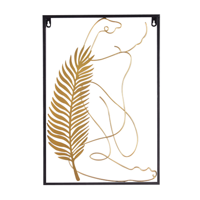 InTheBox - Maison FEAT 2 DECO Diakosmitiko Toixou Metalliko Xruso/Mavro 38x2x55.8cm 023434