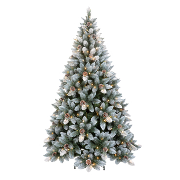 InTheBox - Maison XMAS PINE Δέντρο Χιονισμένο PVC Πράσινο/Λευκό με LED Φ150x210cm 024086