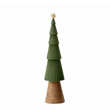 InTheBox - Maison XMAS GREEN TREE L DECO Δέντρο Resin Πράσινο/Καφέ/Χρυσό Φ13x55cm 030487