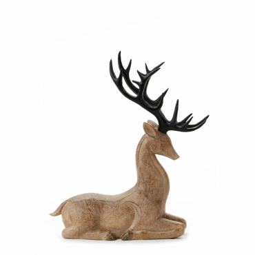 InTheBox - Maison XMAS WOODY DEER 2 DECO Τάρανδος Resin Καφέ/Μαύρος 30x15x34cm 030492