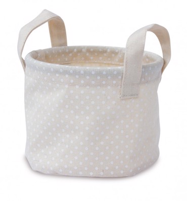 Arvix Σετ 3 τεμ Καλάθι Αποθήκευσης με Χερούλι Υφασμάτινο Μπέζ/Λευκό Blanc AX00012302